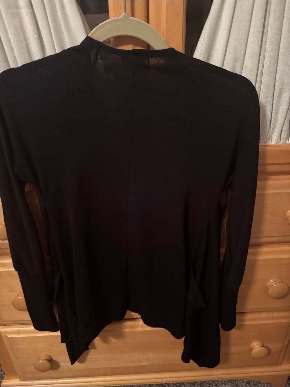 Pretty Good Black Open-Front Cardigan Sweater - Picture 3 of 3